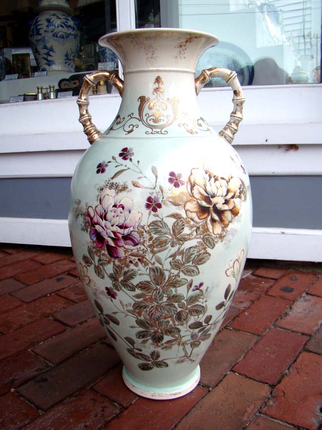 A beautiful Victorian hand decorated vase circa 1875